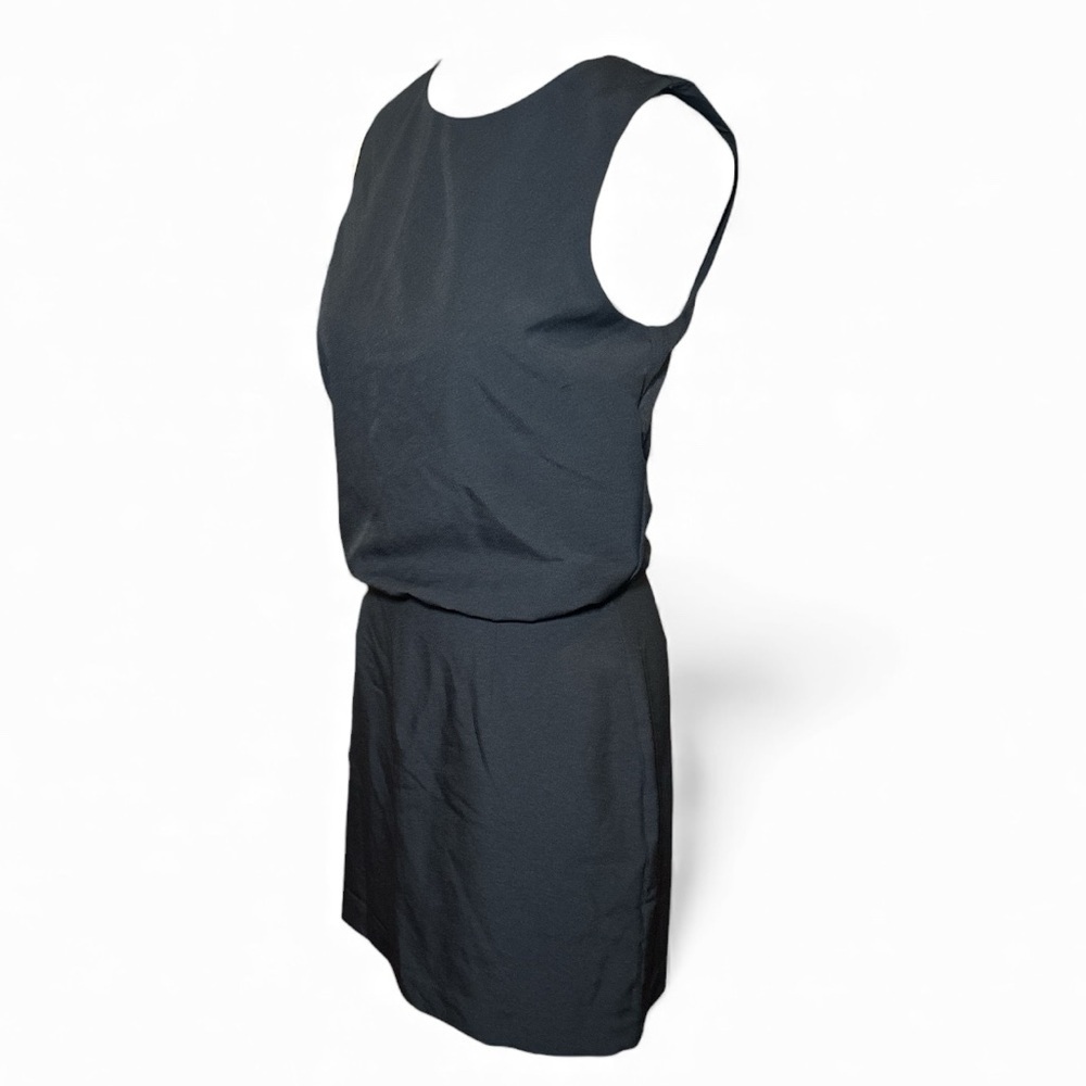 Banana Republic NWT Black Sculpted Blousant Waist Sleeveless Mini Dress Sz 2 - Picture 5 of 11